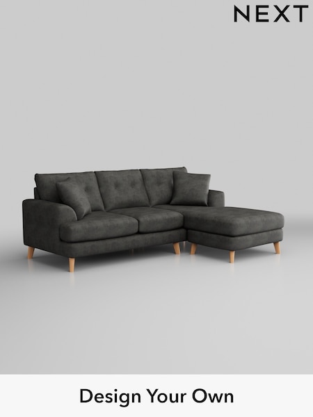 Monza Faux Leather Easy Clean/Dark Grey Parker Buttoned Back (H35758) | £1,850