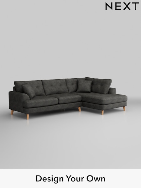 Monza Faux Leather Easy Clean/Dark Grey Parker Buttoned Back (H35758) | £2,425