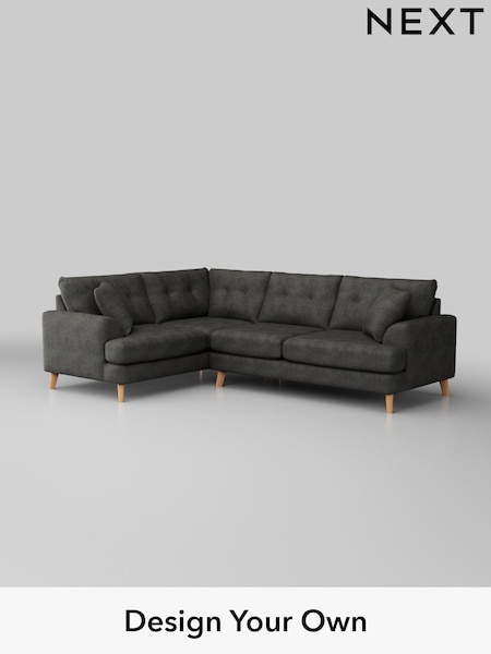Monza Faux Leather Easy Clean/Dark Grey Parker Buttoned Back (H35758) | £2,375