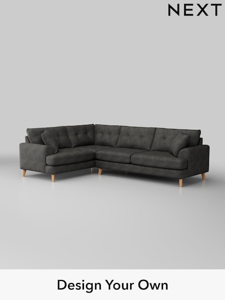Monza Faux Leather Easy Clean/Dark Grey Parker Buttoned Back (H35758) | £2,475