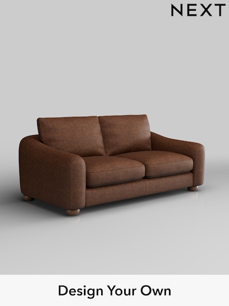 Monza Faux Leather Easy Clean/Chestnut Brown Arches (H35759) | £1,225