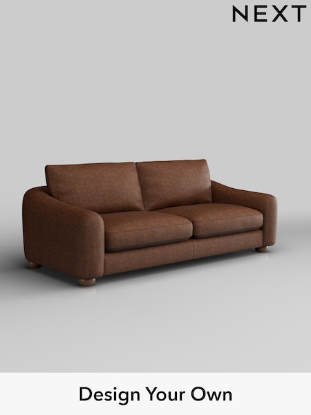 Monza Faux Leather Easy Clean/Chestnut Brown Arches (H35759) | £1,325