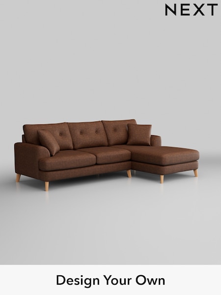 Monza Faux Leather Easy Clean/Chestnut Brown Parker Buttoned Back (H35760) | £2,199