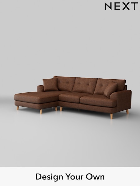 Monza Faux Leather Easy Clean/Chestnut Brown Parker Buttoned Back (H35760) | £2,350