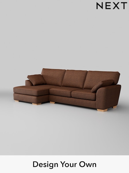 Monza Faux Leather Easy Clean/Chestnut Brown Stamford (H35761) | £1,950