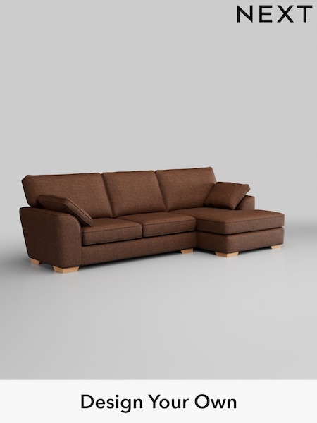 Monza Faux Leather Easy Clean/Chestnut Brown Stamford (H35761) | £1,950