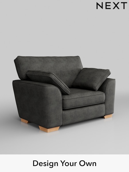 Monza Faux Leather Easy Clean/Dark Grey Stamford (H35763) | £850