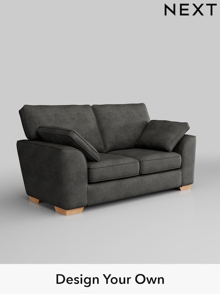 Monza Faux Leather Easy Clean/Dark Grey Stamford (H35763) | £1,150