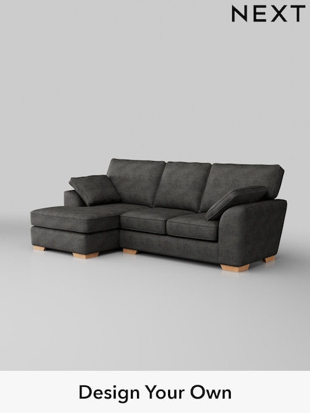 Monza Faux Leather Easy Clean/Dark Grey Stamford (H35763) | £1,799