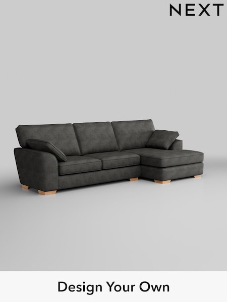 Monza Faux Leather Easy Clean/Dark Grey Stamford (H35763) | £1,950