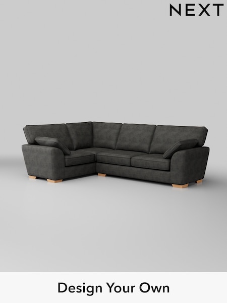 Monza Faux Leather Easy Clean/Dark Grey Stamford (H35763) | £2,075
