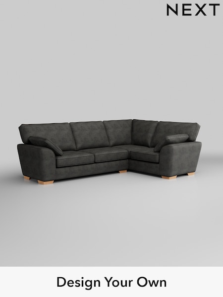 Monza Faux Leather Easy Clean/Dark Grey Stamford (H35763) | £2,075