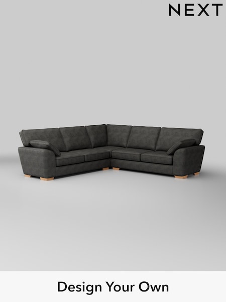Monza Faux Leather Easy Clean/Dark Grey Stamford (H35763) | £2,550