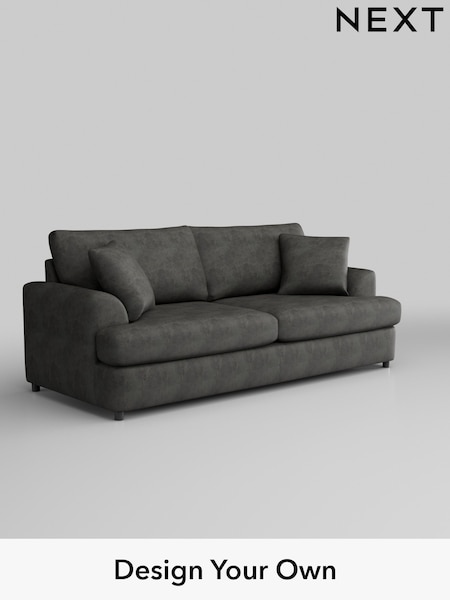 Monza Faux Leather Easy Clean/Dark Grey Parker Platform (H35765) | £1,375