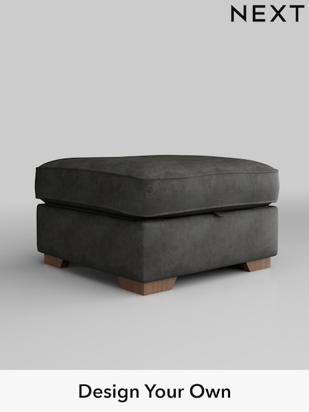 Monza Faux Leather Easy Clean/Dark Grey Stamford Buttoned Back (H35767) | £499