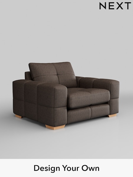 Monza Faux Leather Easy Clean/Peppercorn Brown Brooke Deep Sit (H35768) | £1,325