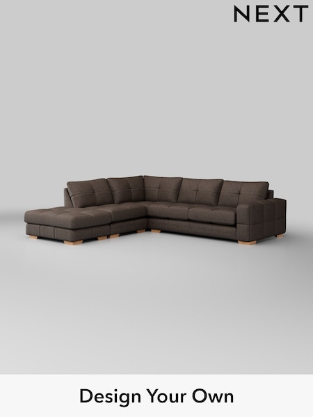 Monza Faux Leather Easy Clean/Peppercorn Brown Brooke Deep Sit (H35768) | £2,825