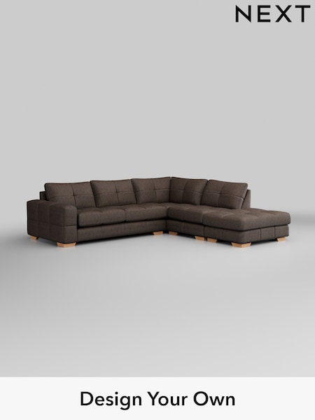 Monza Faux Leather Easy Clean/Peppercorn Brown Brooke Deep Sit (H35768) | £2,825