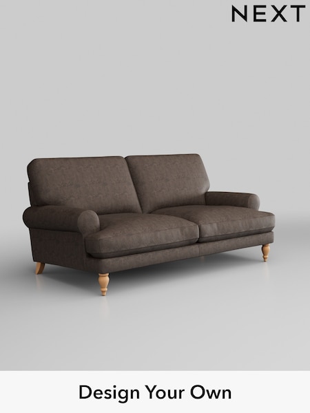 Monza Faux Leather Easy Clean/Peppercorn Brown Erin Deep Relaxed Sit (H35771) | £1,275