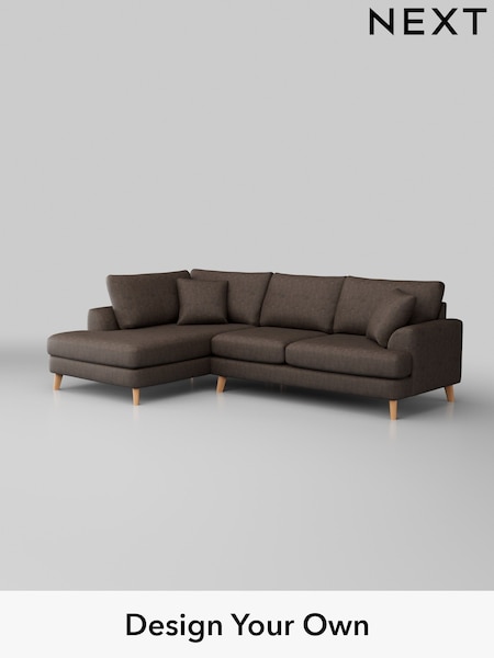 Monza Faux Leather Easy Clean/Peppercorn Brown Parker (H35772) | £2,250