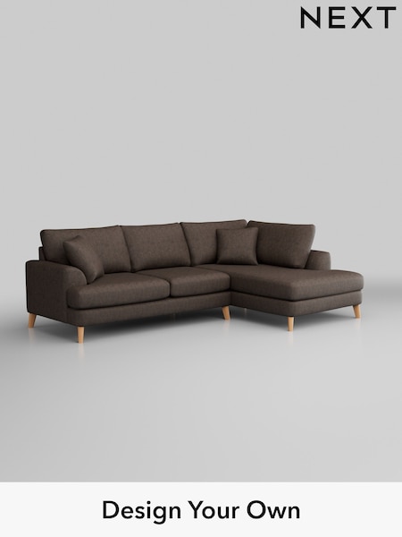 Monza Faux Leather Easy Clean/Peppercorn Brown Parker (H35772) | £2,250