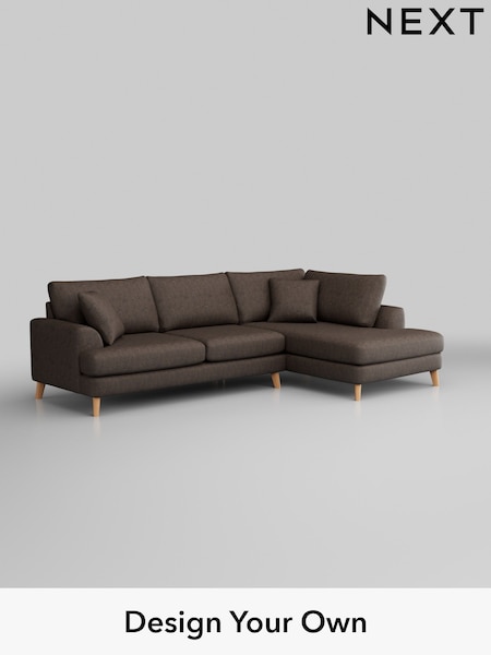 Monza Faux Leather Easy Clean/Peppercorn Brown Parker (H35772) | £2,350