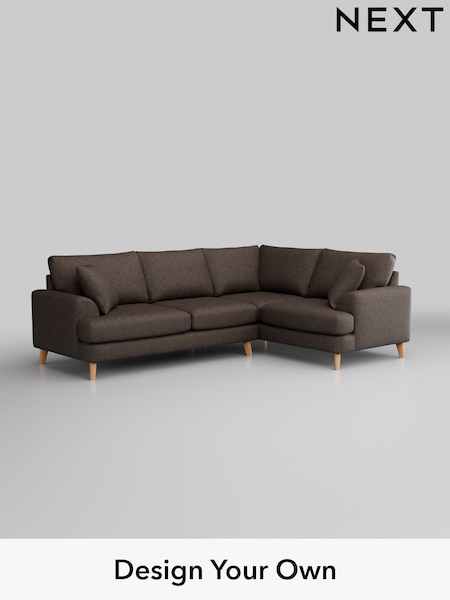 Monza Faux Leather Easy Clean/Peppercorn Brown Parker (H35772) | £2,325