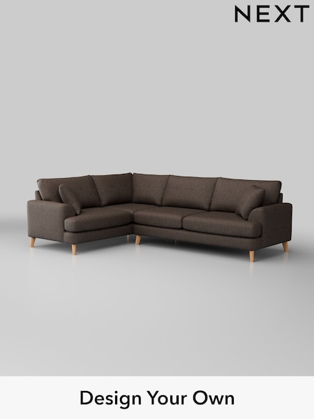 Monza Faux Leather Easy Clean/Peppercorn Brown Parker (H35772) | £2,425