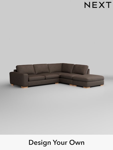 Monza Faux Leather Easy Clean/Peppercorn Brown Houghton Deep Sit (H35773) | £2,599