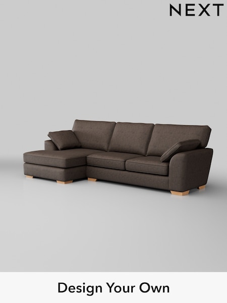 Monza Faux Leather Easy Clean/Peppercorn Brown Stamford (H35774) | £1,950