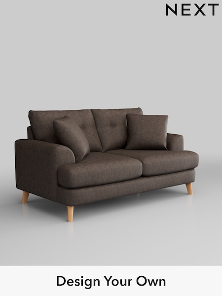 Monza Faux Leather Easy Clean/Peppercorn Brown Parker Buttoned Back (H35775) | £1,325