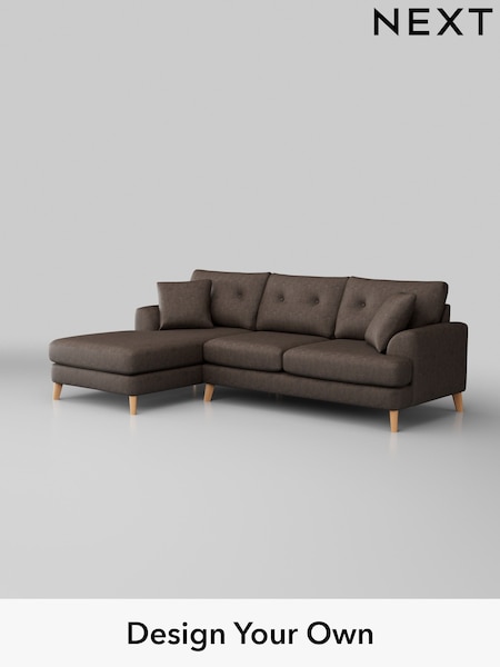 Monza Faux Leather Easy Clean/Peppercorn Brown Parker Buttoned Back (H35775) | £2,199
