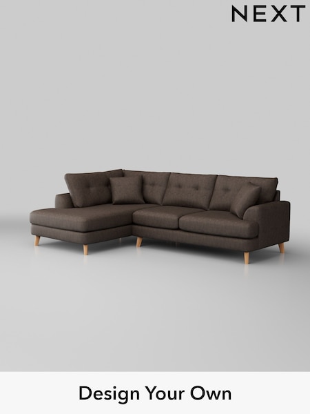 Monza Faux Leather Easy Clean/Peppercorn Brown Parker Buttoned Back (H35775) | £2,325