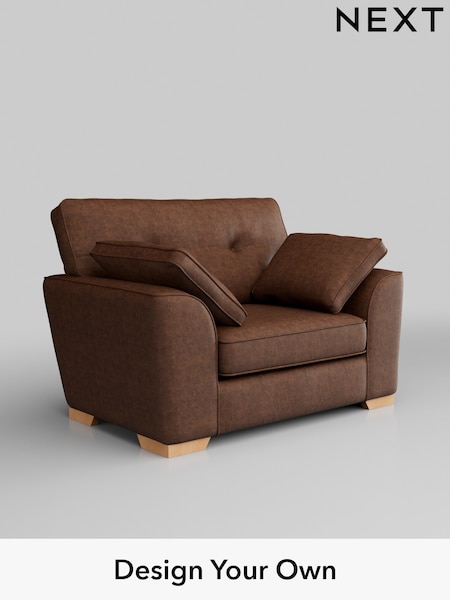 Monza Faux Leather Easy Clean/Chestnut Brown Stamford Buttoned Back (H35776) | £899