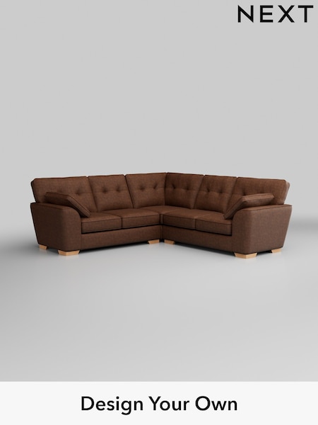 Monza Faux Leather Easy Clean/Chestnut Brown Stamford Buttoned Back (H35776) | £2,425