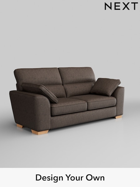 Monza Faux Leather Easy Clean/Peppercorn Brown Stamford Highback (H35780) | £1,299