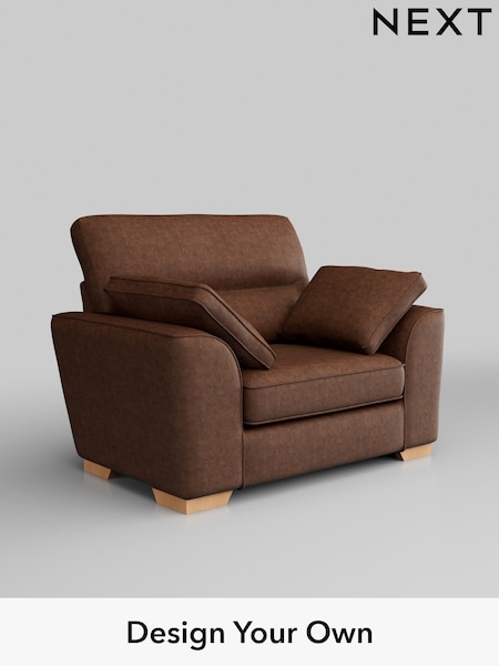 Monza Faux Leather Easy Clean/Chestnut Brown Stamford Highback (H35781) | £899