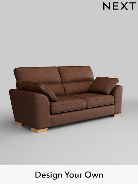 Monza Faux Leather Easy Clean/Chestnut Brown Stamford Highback (H35781) | £1,299