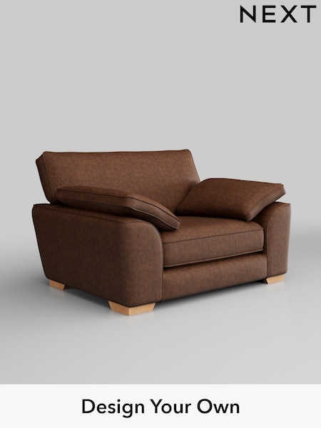 Monza Faux Leather Easy Clean/Chestnut Brown Stamford Grand Relaxed Sit (H35782) | £1,299