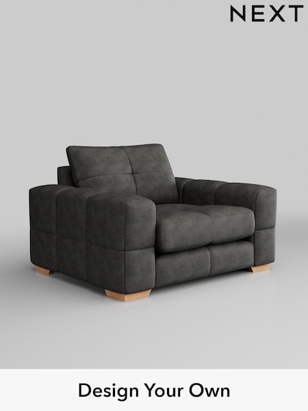 Monza Faux Leather Easy Clean/Dark Grey Brooke Deep Sit (H35784) | £1,325