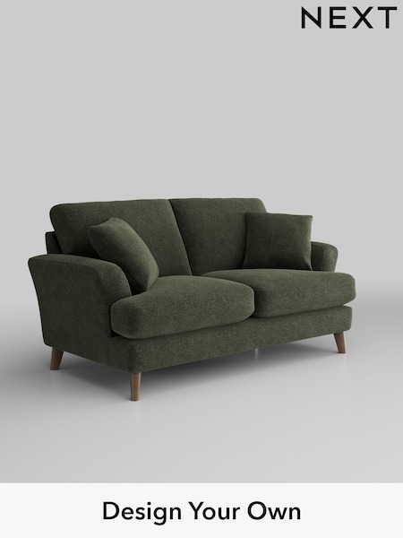 Boucle Chenille/Dark Moss Green Conway Relaxed Sit (H35789) | £1,250