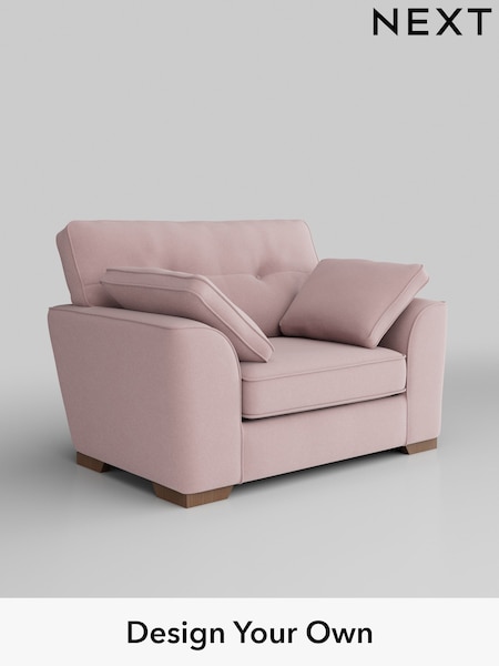 Natural Mix/Light Rose Pink Stamford Buttoned Back (H35816) | £999