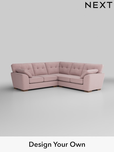 Natural Mix/Light Rose Pink Stamford Buttoned Back (H35816) | £2,575