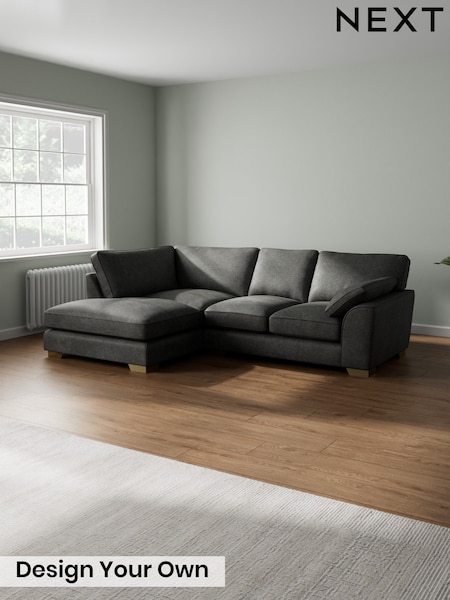 Plush Chenille/Dark Grey Stamford Grand Relaxed Sit (H35823) | £2,375