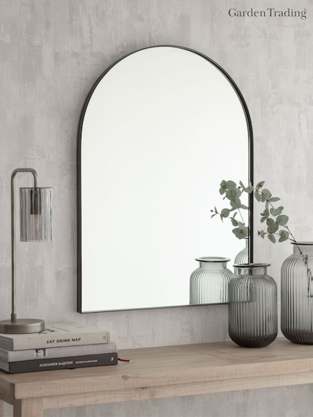 Garden Trading Black Charlcombe Arched Mirror (H35868) | £140