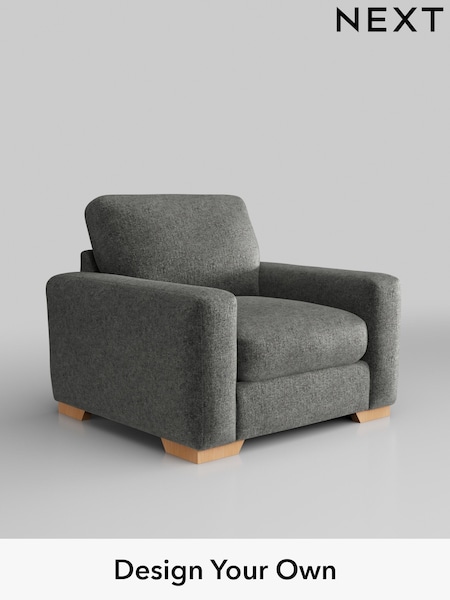 Plush Chenille/Dark Grey Houghton Deep Relaxed Sit (H35887) | £925
