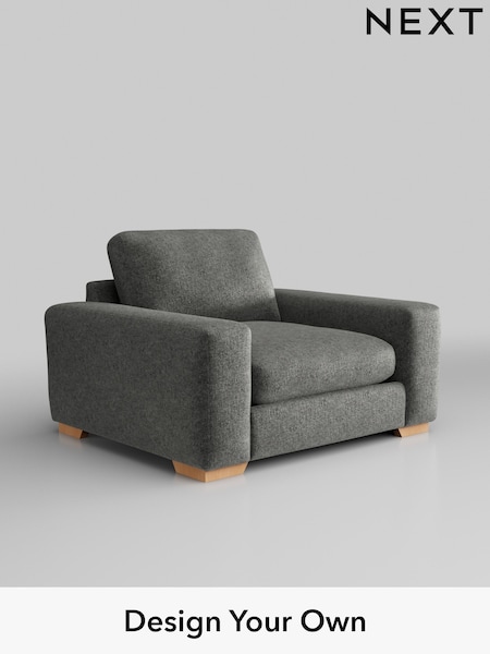 Plush Chenille/Dark Grey Houghton Deep Relaxed Sit (H35887) | £1,025