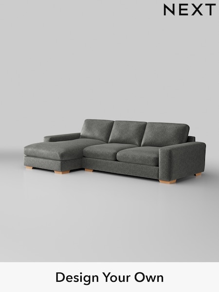 Plush Chenille/Dark Grey Houghton Deep Relaxed Sit (H35887) | £2,325