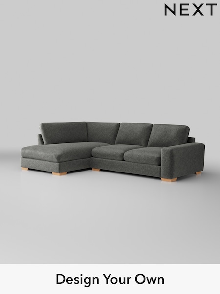 Plush Chenille/Dark Grey Houghton Deep Relaxed Sit (H35887) | £2,250