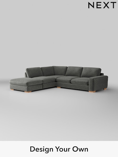 Plush Chenille/Dark Grey Houghton Deep Relaxed Sit (H35887) | £2,625